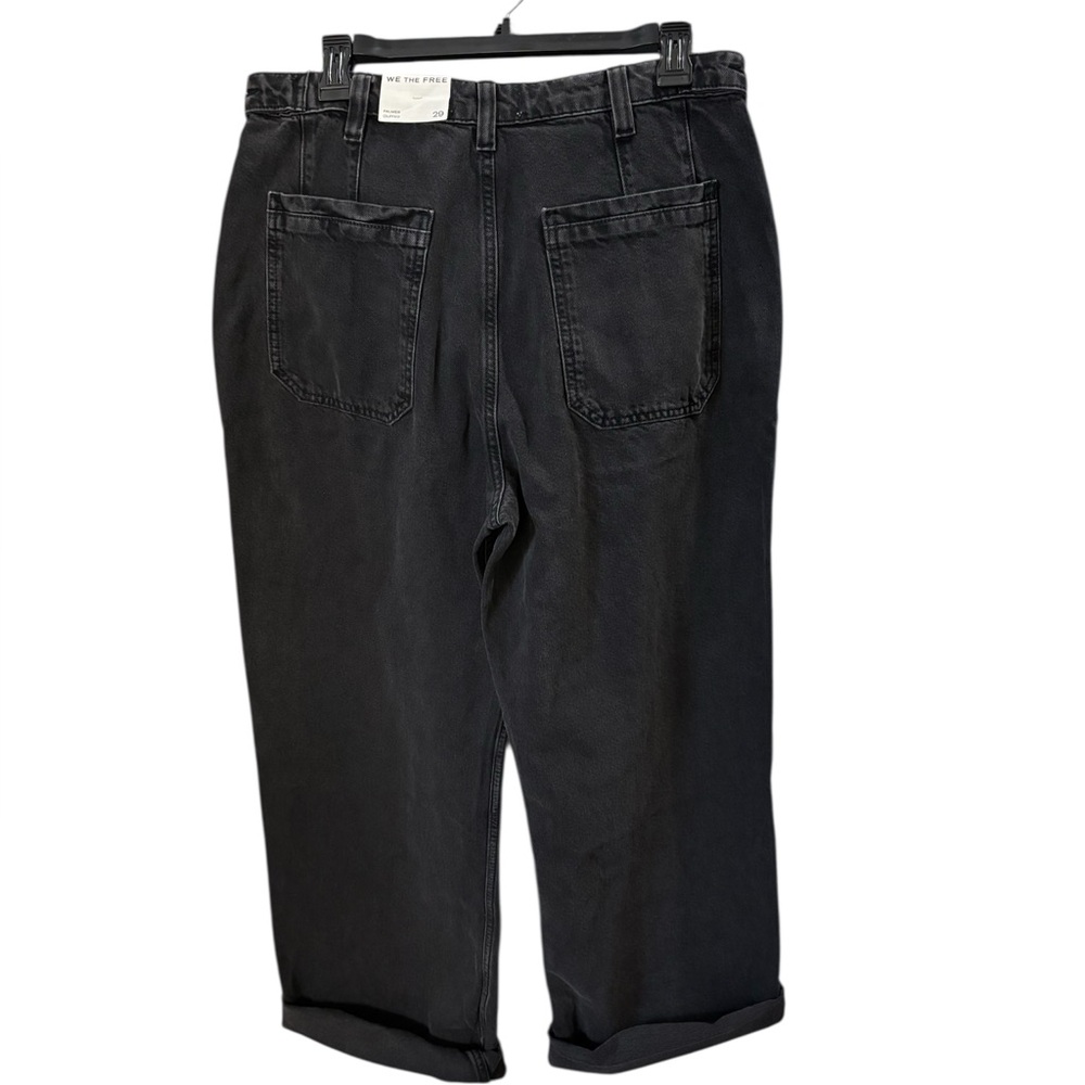Free People We the Free Palmer Cuffed Jeans in Outer Space (Black) Size 29. NWT - Picture 6 of 12